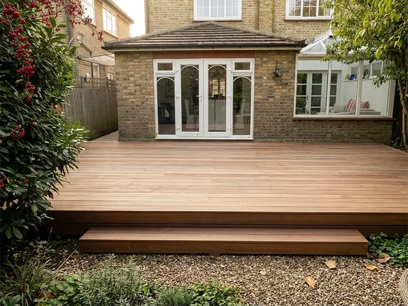 Garden decking installation in Wimbledon, South West London